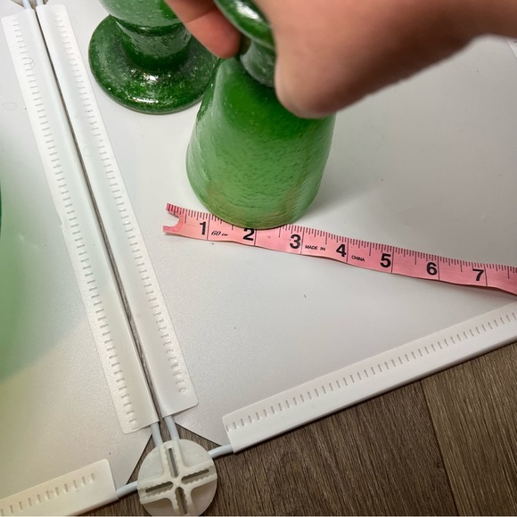 Vintage Green Herati Afghanistan Hand Blown Glass 3 Piece Dinnerware Rare - Picture 9 of 9